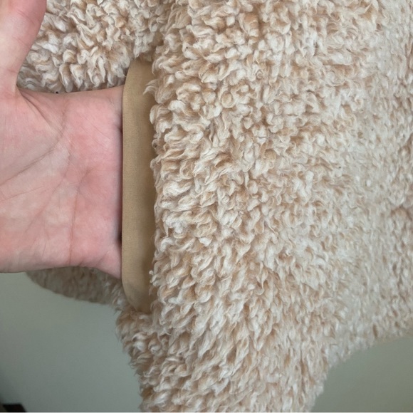 Altar’d State Medium Light Brown Teddy Quarter Zip - Picture 2 of 4